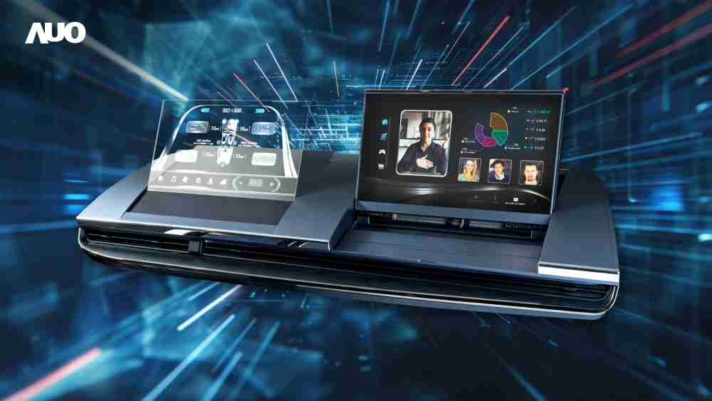 龙门国际Micro LED Display HMI解决方案打造透明Micro LED前座仪表，，，，呈现信息并保留驾驶视野开阔；亦为副驾驶座乘客打造收放自如的Micro LED屏幕，，，在不影响显示质量的前提于显示区内建镜头，，让用户能与视讯对象直接眼神接触，，提供绝佳的双向沟通体验